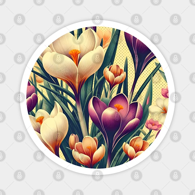 Crocus Flower Magnet by Jenni Arts